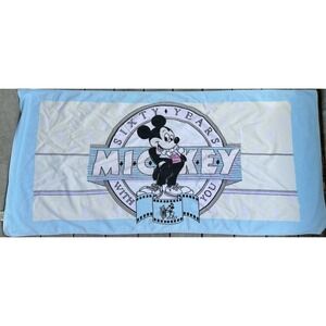 Vintage Disney Mickey Mouse Sixty Years With You 60th Anniversary Beach Towel